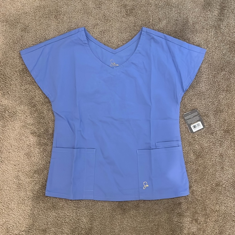 Top and Jogger Scrub Set in Ceil Blue